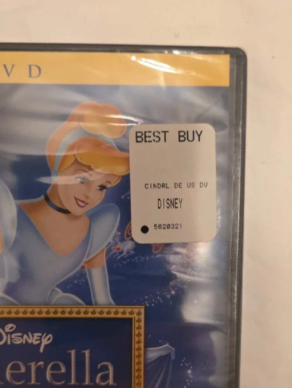 Disney Cinderella DVD — Blue, Gold